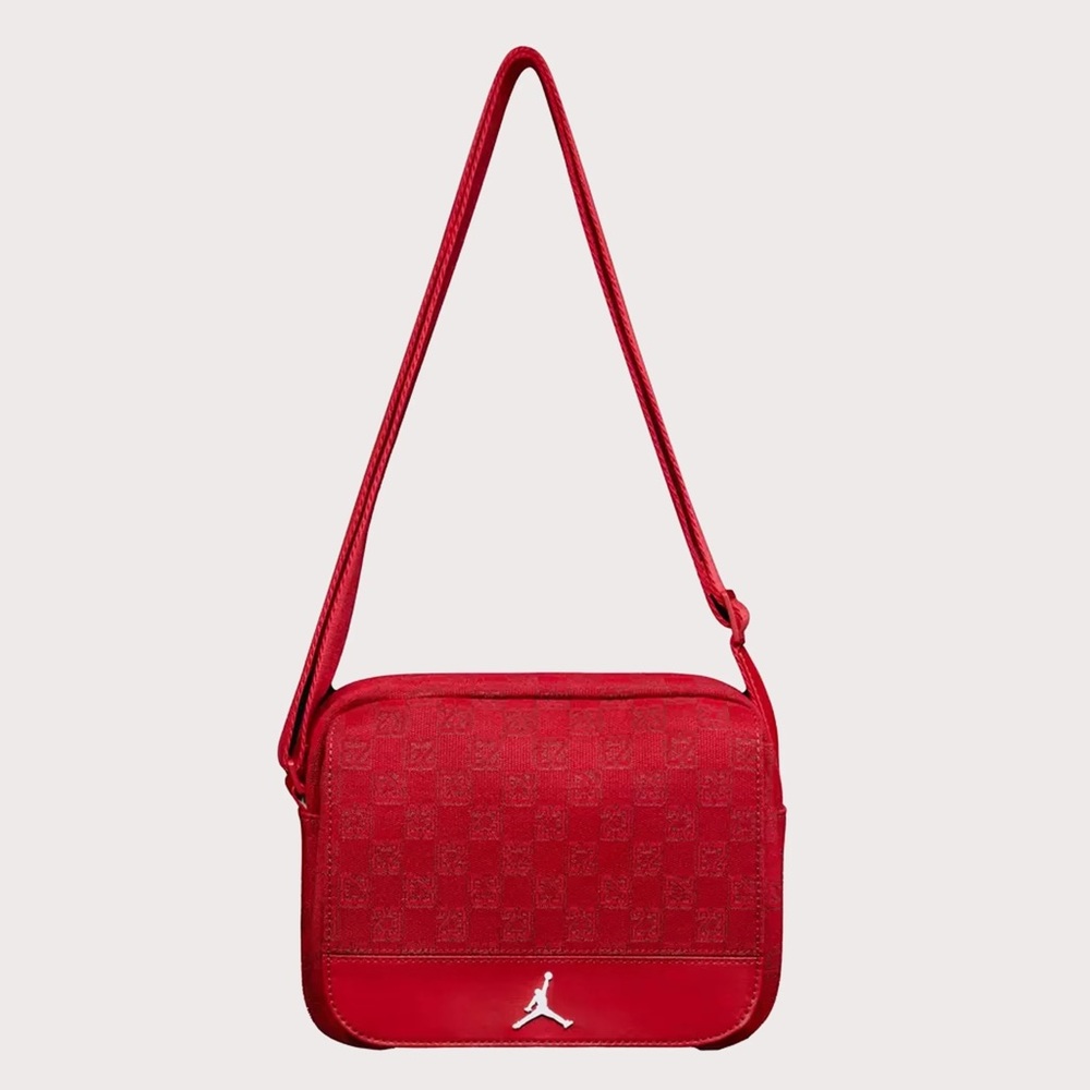 Jordan monogram mini messenger bag in red